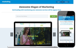 Marketing Landing Page Flat Responsive web template