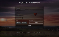 Vibrant Signin Form Flat Responsive widget Template