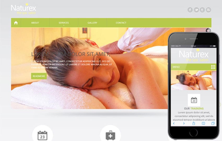 Naturex Beauty Parlour Mobile Website Template