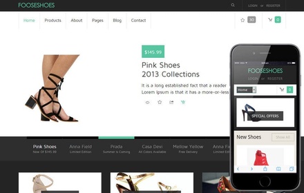 FooseShoes a Flat ECommerce Responsive Web Template