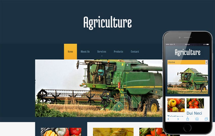 Agriculture Mobile Website Template