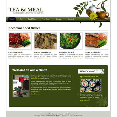 Tea And Meal Template