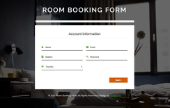 Room Booking Form Flat Responsive Widget Template