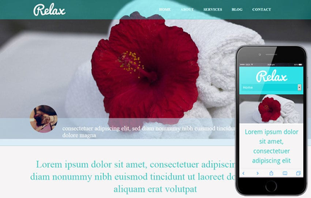 Relax beauty spa Mobile Website Template