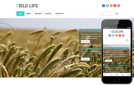 Field Life a Agriculture Category Flat Bootstrap Responsive Web Template