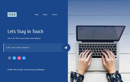 Flick Subscribe Form Flat Responsive Widget Template