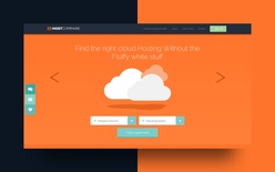 Hostcompare cloud hosting Flat Responsive Mobile website template