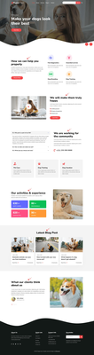 Puppy care a animals and pets website template