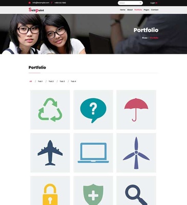 Skill Point an Education category Flat Bootstrap Responsive Web Template