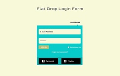 Flat Drop Down Login Form Responsive Widget Template