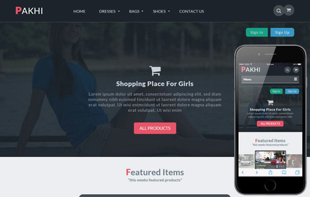 Pakhi a Flat Ecommerce Bootstrap Responsive Web Template