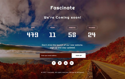 Fascinate a Flat Responsive Widget Template