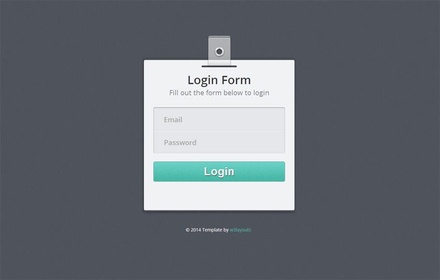 Flat Login Form Badge