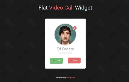 Flat Video Call Responsive Widget Template