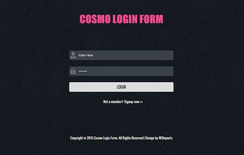 Cosmo Login Form Responsive Widget Template