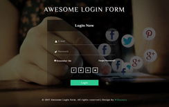 Awesome Login Form Responsive Widget Template