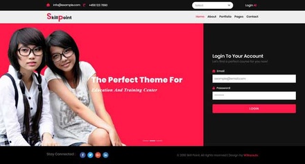 Skill Point an Education category Flat Bootstrap Responsive Web Template