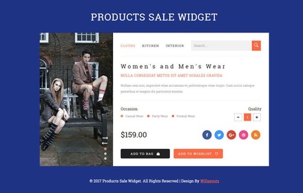 Products Sale Widget Flat Responsive Widget Template