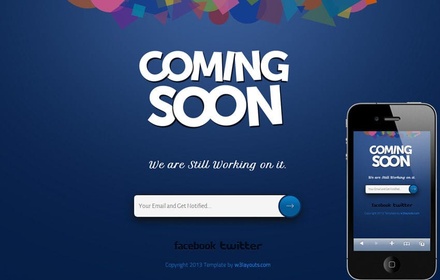 Coming soon Under Construction Responsive Website Template