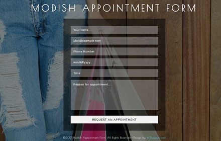 Modish Appointment Form a Flat Responsive Widget Template