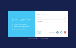 Static Login Form Responsive Widget Template