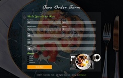 Fare Order Form a Responsive Widget Template