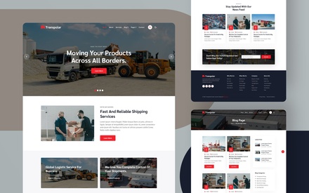 Transpolar a transportation related website template