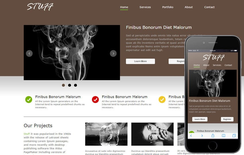 Stuff fancy look corporate web template and Mobile template for free