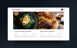 Foodie Blog a Blogging Website Template