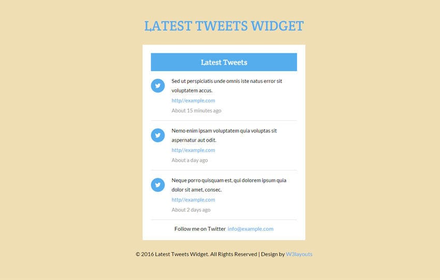 Latest Tweets Widget Responsive Template