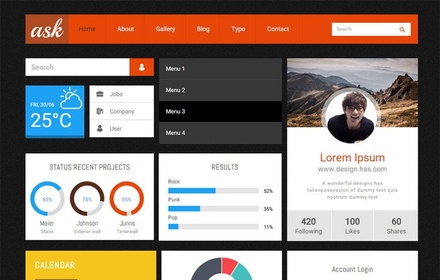 Ask UI Kit a Flat Bootstrap Responsive Web Template