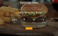 Opening Soon Flat Responsive Widget Template