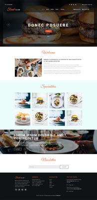 Food Club a Hotels and Restaurants Category Bootstrap Responsive Web Template