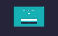 Flat Subscribe Form a Responsive Widget Template