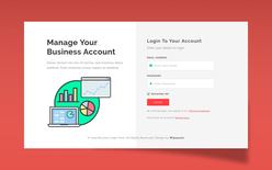 Business Login Form Flat Responsive Widget Template