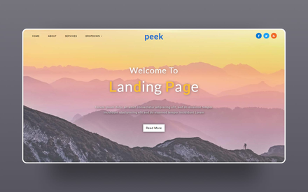 Peek a Landing Page Bootstrap Responsive Web Template