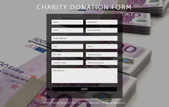 Charity Donation Form Flat Responsive Widget Template