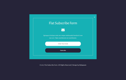 Flat Subscribe Form a Responsive Widget Template