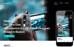 John Doe a Singlepage Portfolio Flat Bootstrap Responsive Web Template