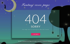 Fantasy Error Page Responsive Widget Template