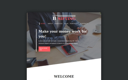 Bsifting a Newsletter Responsive Web Template