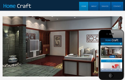 Home Craft a interior architects Mobile Website Template