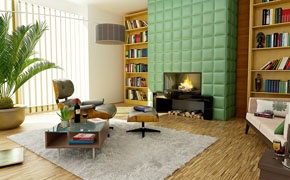 Retro House interior architects Mobile Website Template