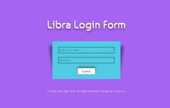 Libra Login Form Responsive Widget Template