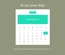 Flat Style Calendar Responsive Widget Template