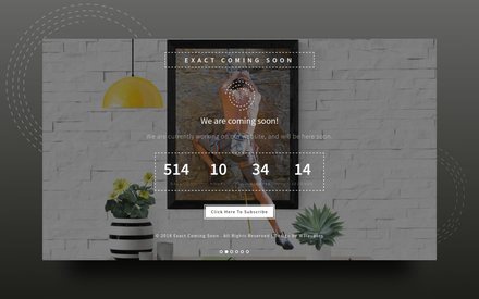 Exact Coming Soon Responsive Widget Template