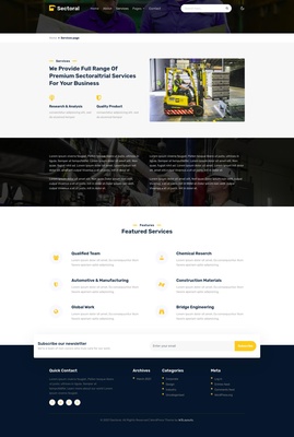 Sectoral Website Template