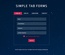 Simple Tab Forms a Flat Responsive Widget Template