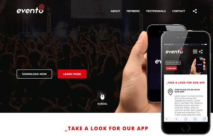 Evento a Mobile App based Flat Bootstrap Responsive Web Template
