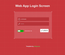 Web App Login Screen Widget Template